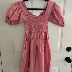 Lisa Says Gah Pink Puff-Sleeved Dress (Never Worn)
